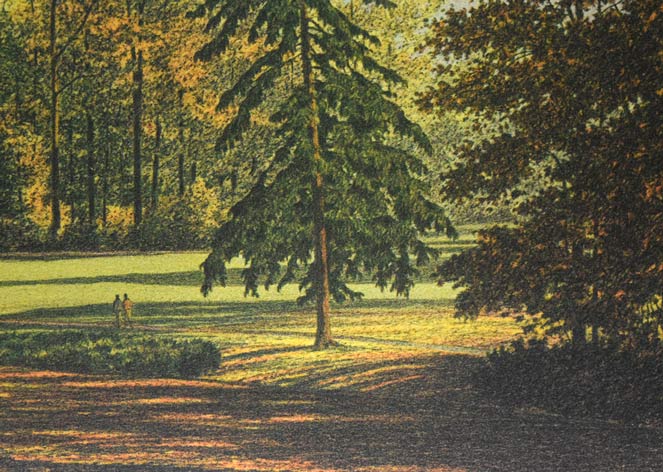 カール　ホフナー(Carl　Hoffner)「Long　wood　gardens」ジクレー版画　拡大画像4