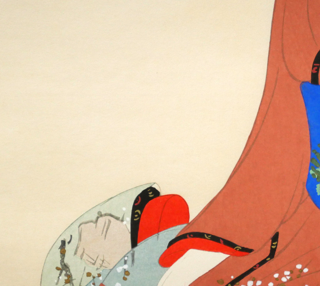 鏑木清方「美人寳船」木版画　拡大画像2