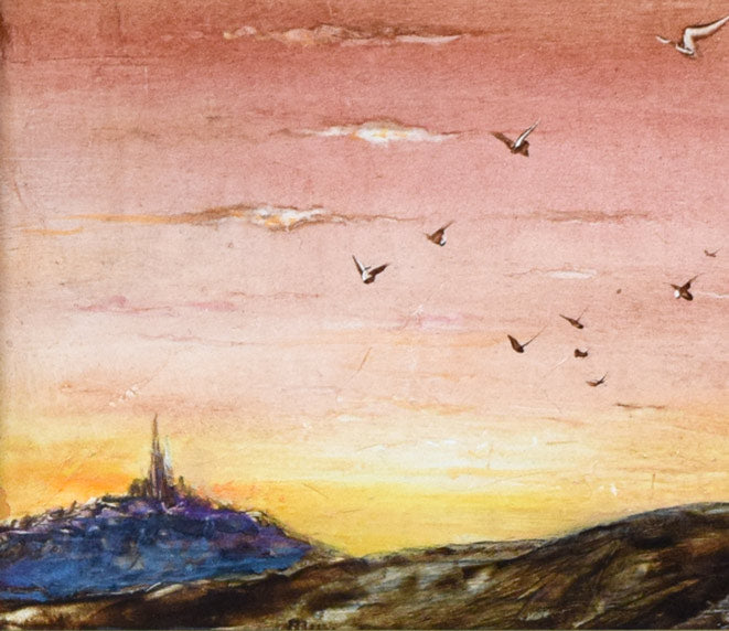 角浩「望郷（ドンキホーテ）」油絵・SM　拡大画像5