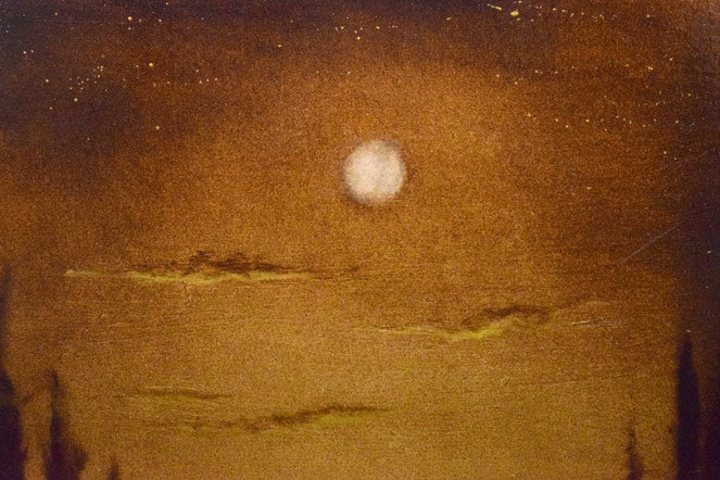 角浩「月光（ドンキホーテ）」油絵・SM　拡大画像1