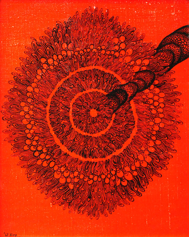 甲斐哲義「無題1967」油絵・F0号　作品全体画像