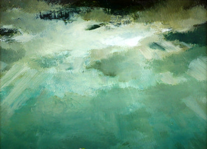 海月清則「風景」油絵・F6号　拡大画像1