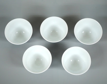 十四代酒井田柿右衛門「染錦柿文煎茶碗（5点1組）」共箱　全体画像2