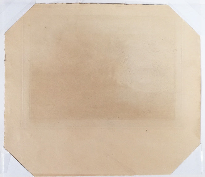 カミーユ　コロー（Camille　Corot）「風景画」エッチング（銅版画）　作品シート全体画像（裏）