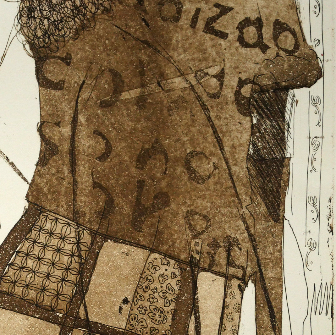 彼方アツコ「アフロの女説」銅版画　拡大画像4