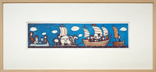 金沢一彦「移住者」銅版画