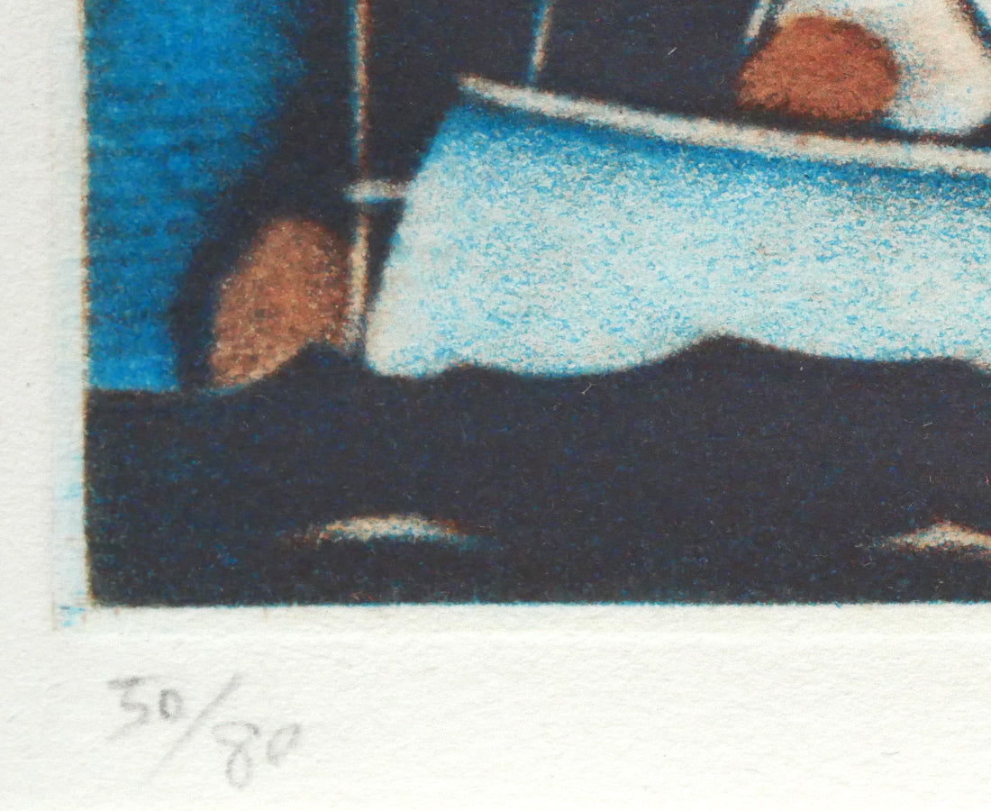 金沢一彦「移住者」銅版画　限定番号（ed,50/80）