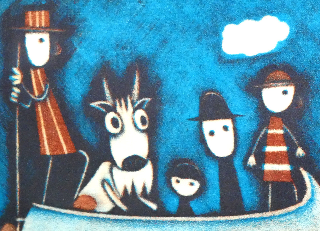 金沢一彦「移住者」銅版画　拡大画像4
