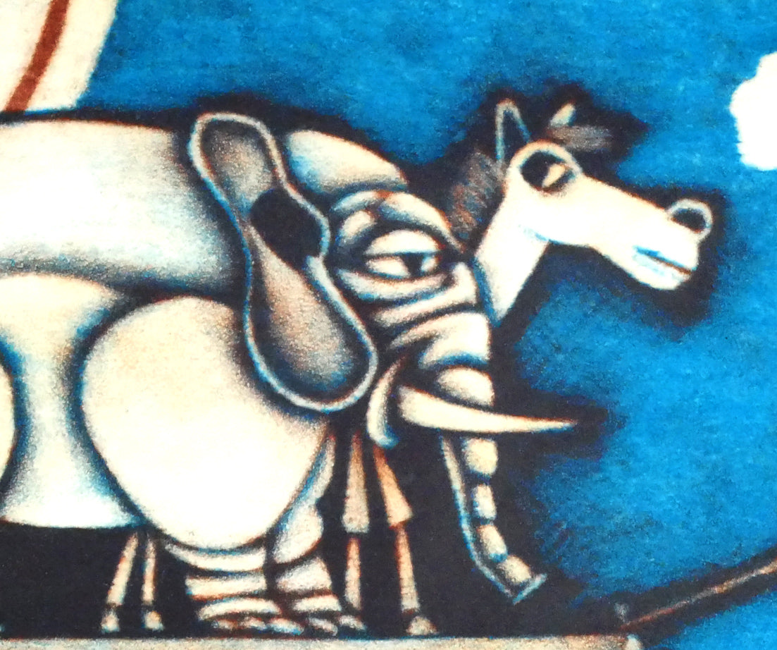 金沢一彦「移住者」銅版画　拡大画像5