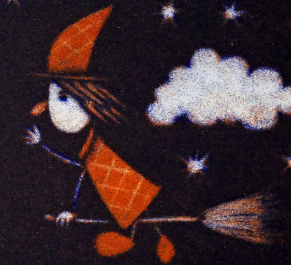 金沢一彦「魔女のいる夜」銅版画　拡大画像5