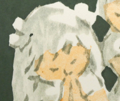 金子誠治「お祈り」木版画　拡大画像3