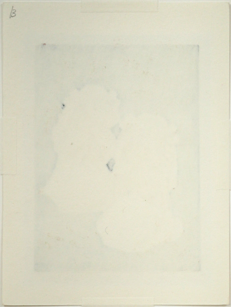 金子誠治「お祈り」木版画　作品シート裏側画像