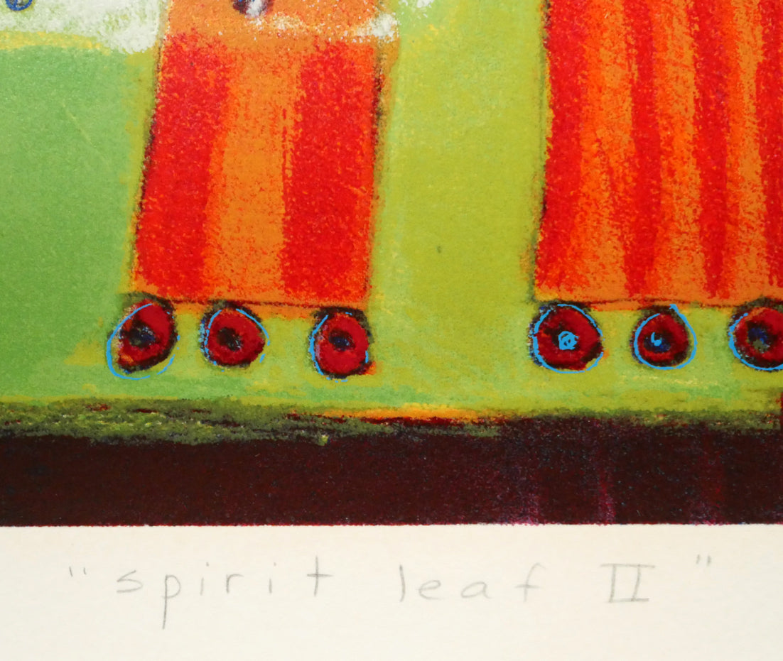 カレン　ホイプティング（HOEPTING）「spirit　leaf　Ⅱ」シルクスクリーン版画　作品タイトル