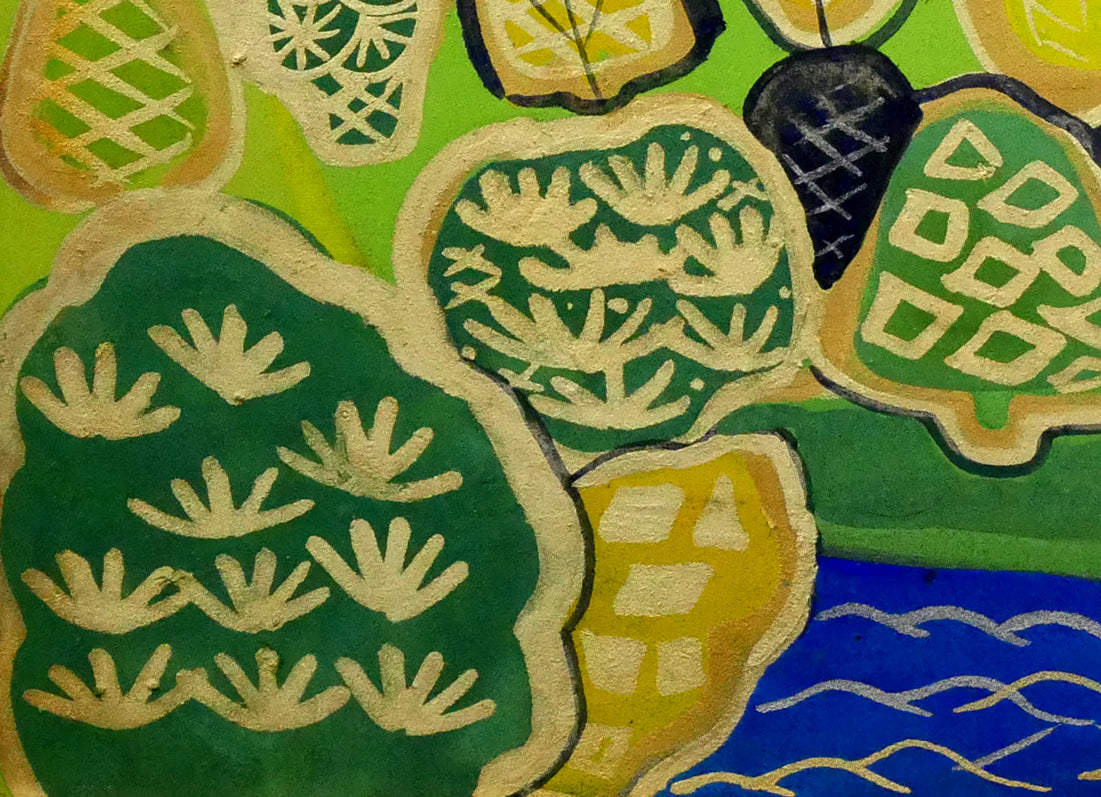 片岡球子「富士」日本画・M6号　拡大画像7