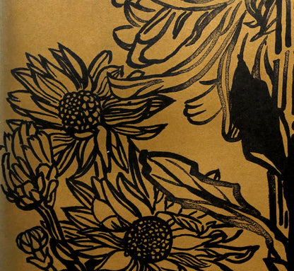 片岡球子「菊」リトグラフ　拡大画像3