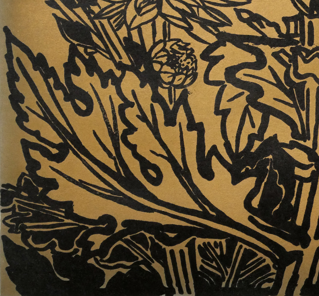 片岡球子「菊」リトグラフ　拡大画像5
