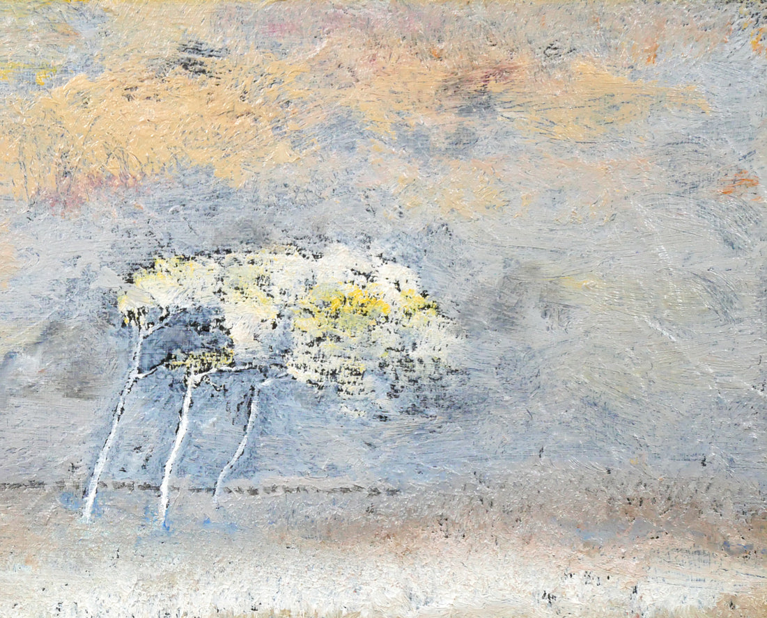 片山弘明「秋色の原野（勇払原野・苫小牧）」油絵・F3号　拡大画像3