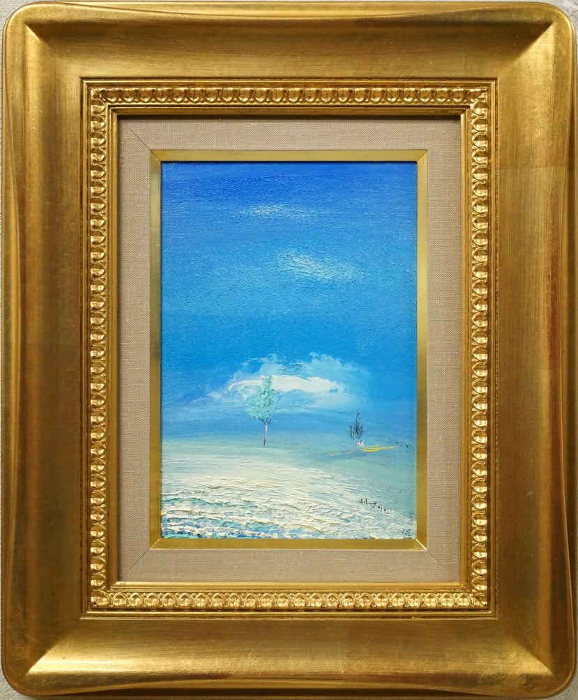 片山弘明「青い青い空」油絵・SM