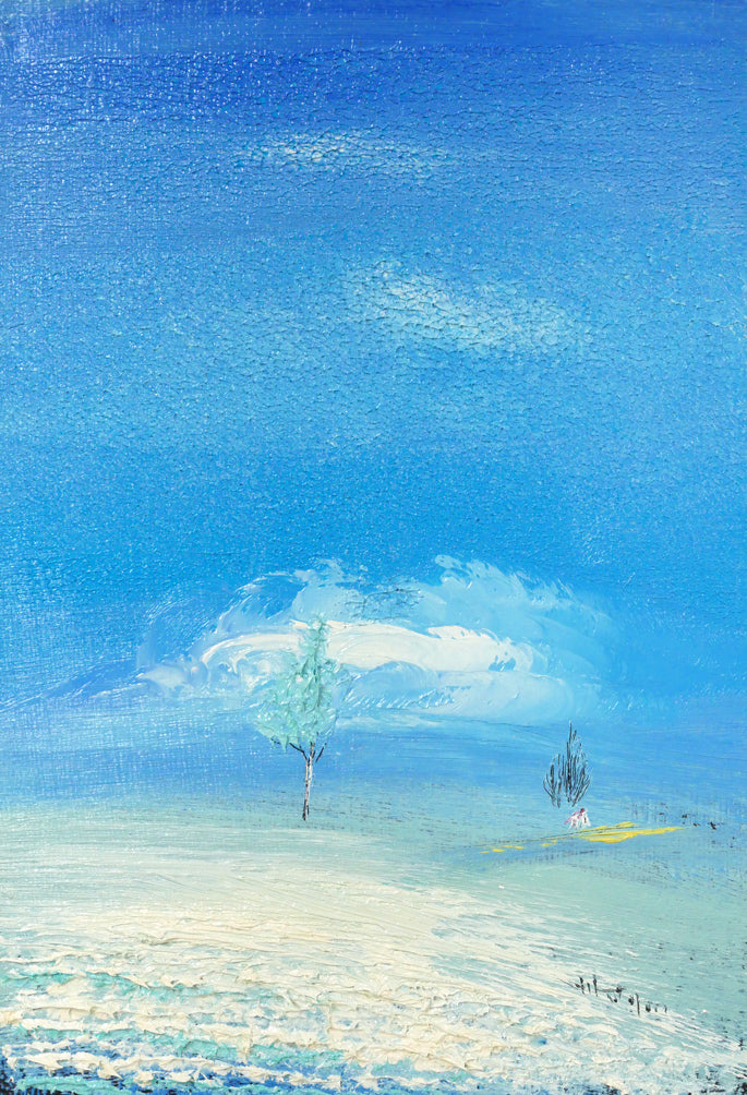 片山弘明「青い青い空」油絵・SM　作品全体画像