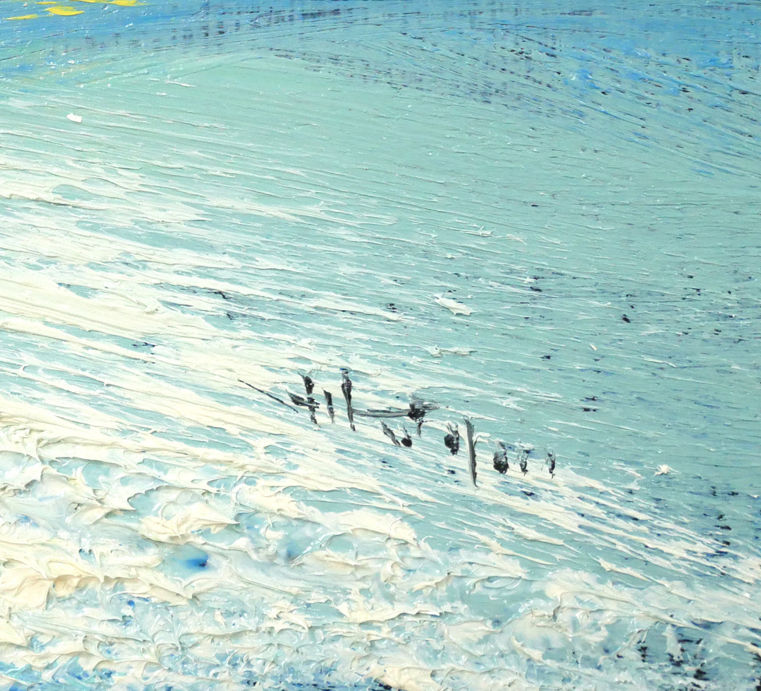 片山弘明「青い青い空」油絵・SM　サイン画像