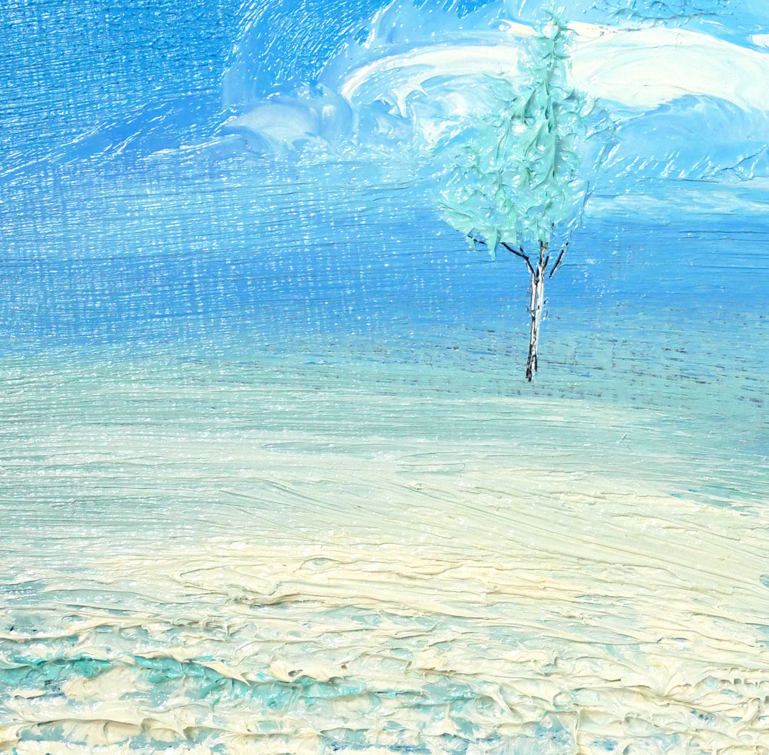 片山弘明「青い青い空」油絵・SM　拡大画像2