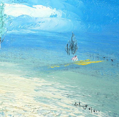 片山弘明「青い青い空」油絵・SM　拡大画像3