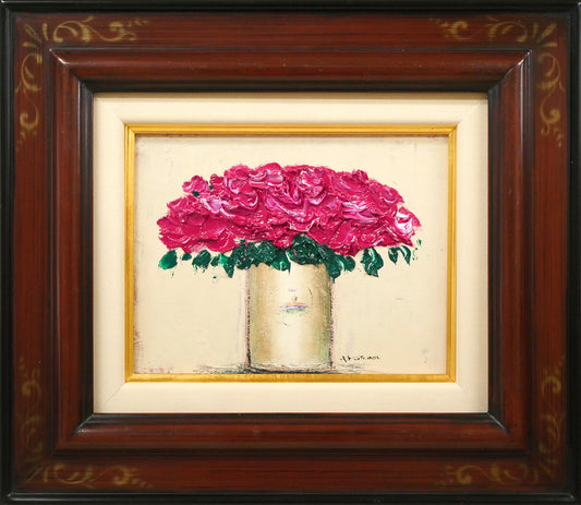 片山弘明「薔薇」油絵・F0号