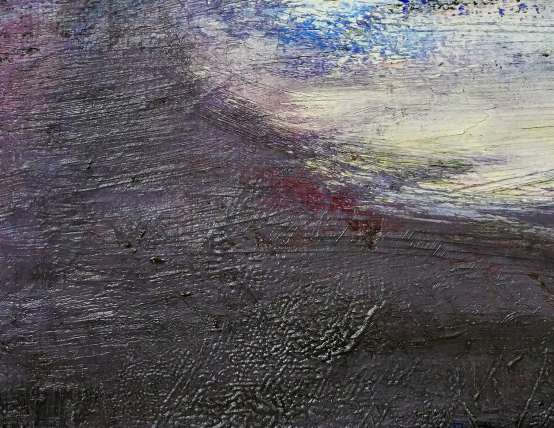 片山弘明「風景」油絵・SM　拡大画像1