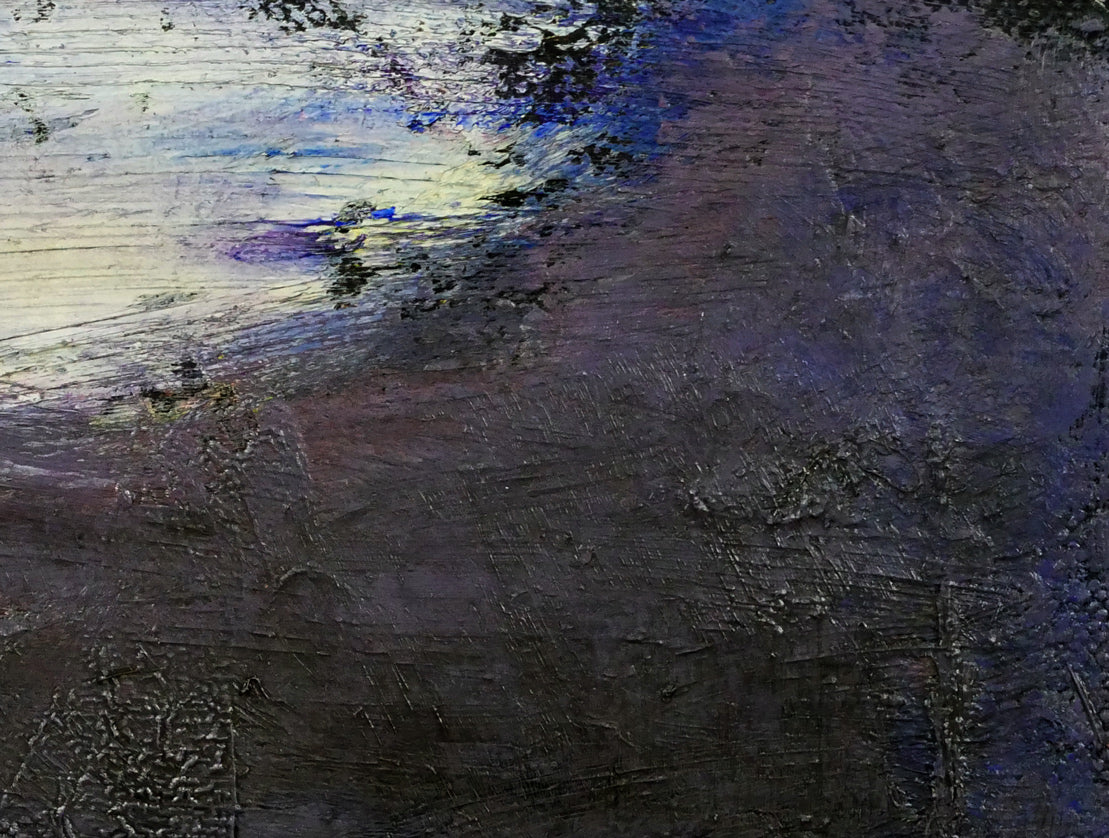 片山弘明「風景」油絵・SM　拡大画像2