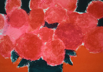 ベルナール　カトラン（Bernard　CATHELIN）「紫陽花」リトグラフ　拡大画像2