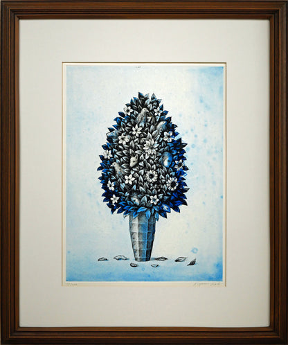 加藤清美「生命の花」銅版画