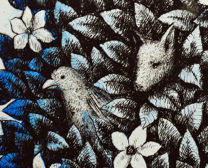 加藤清美「生命の花」銅版画　拡大画像6