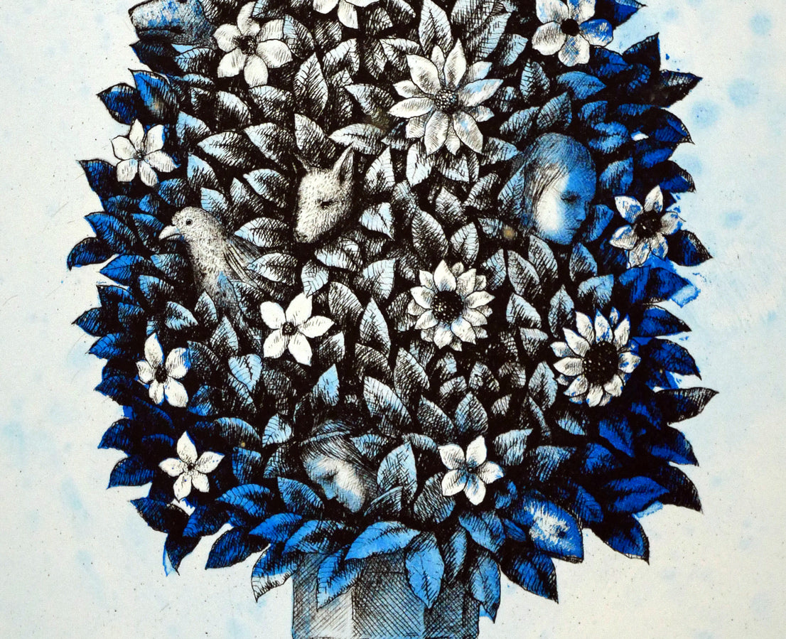 加藤清美「生命の花」銅版画　拡大画像2