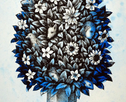 加藤清美「生命の花」銅版画　拡大画像2