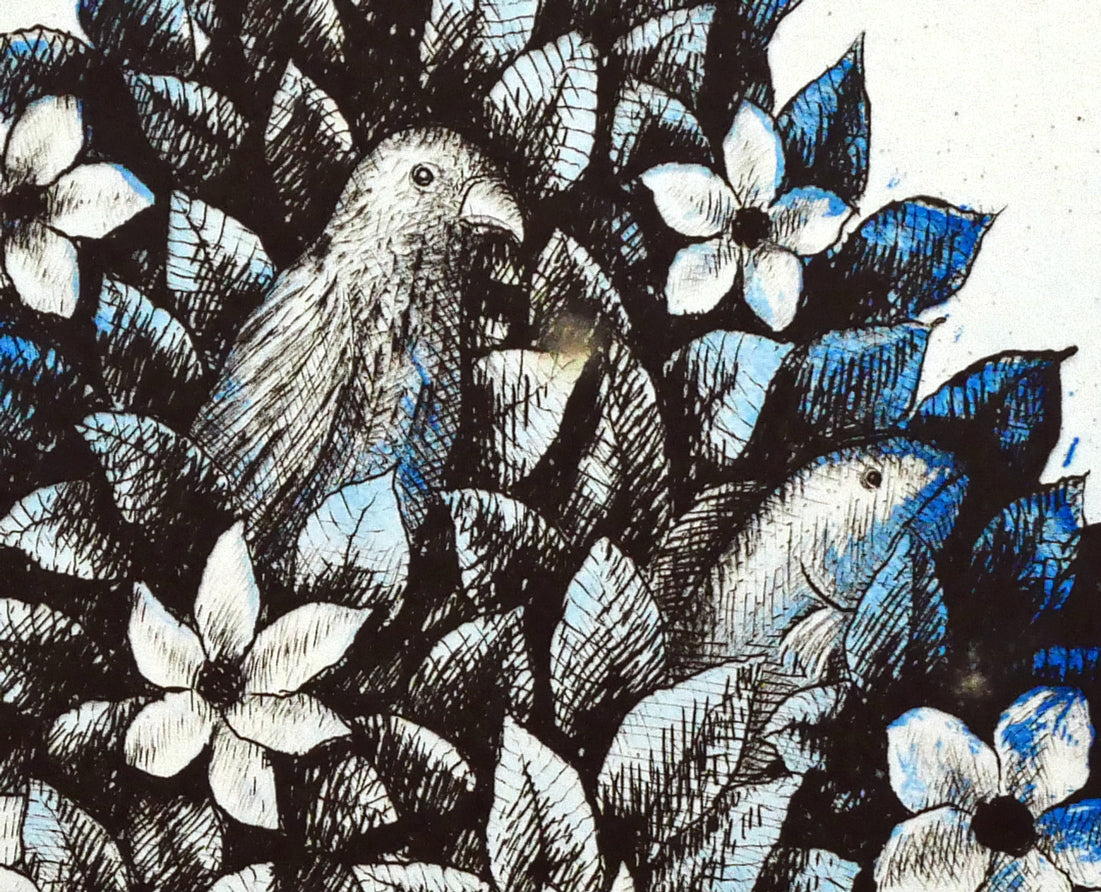 加藤清美「生命の花」銅版画　拡大画像4