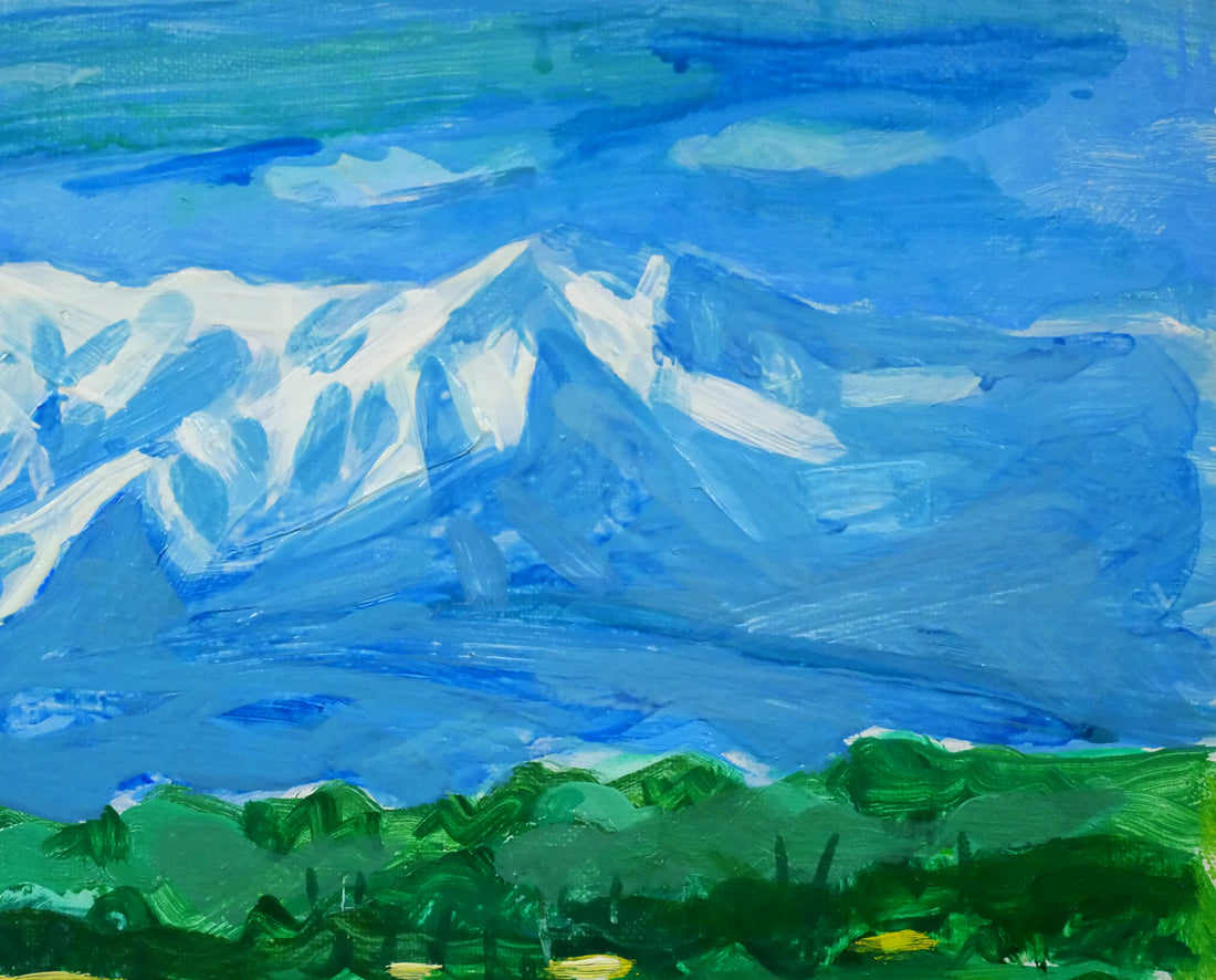勝見渥「大雪山連邦の夏」油絵・F6号　拡大画像3