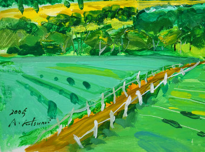 勝見渥「大雪山連邦の夏」油絵・F6号　拡大画像4