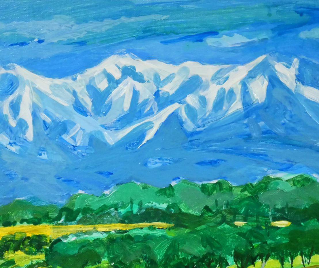 勝見渥「大雪山連邦の夏」油絵・F6号　拡大画像2