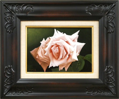 河合びこう（美江）「薔薇（スィートムーン）」油絵・SM