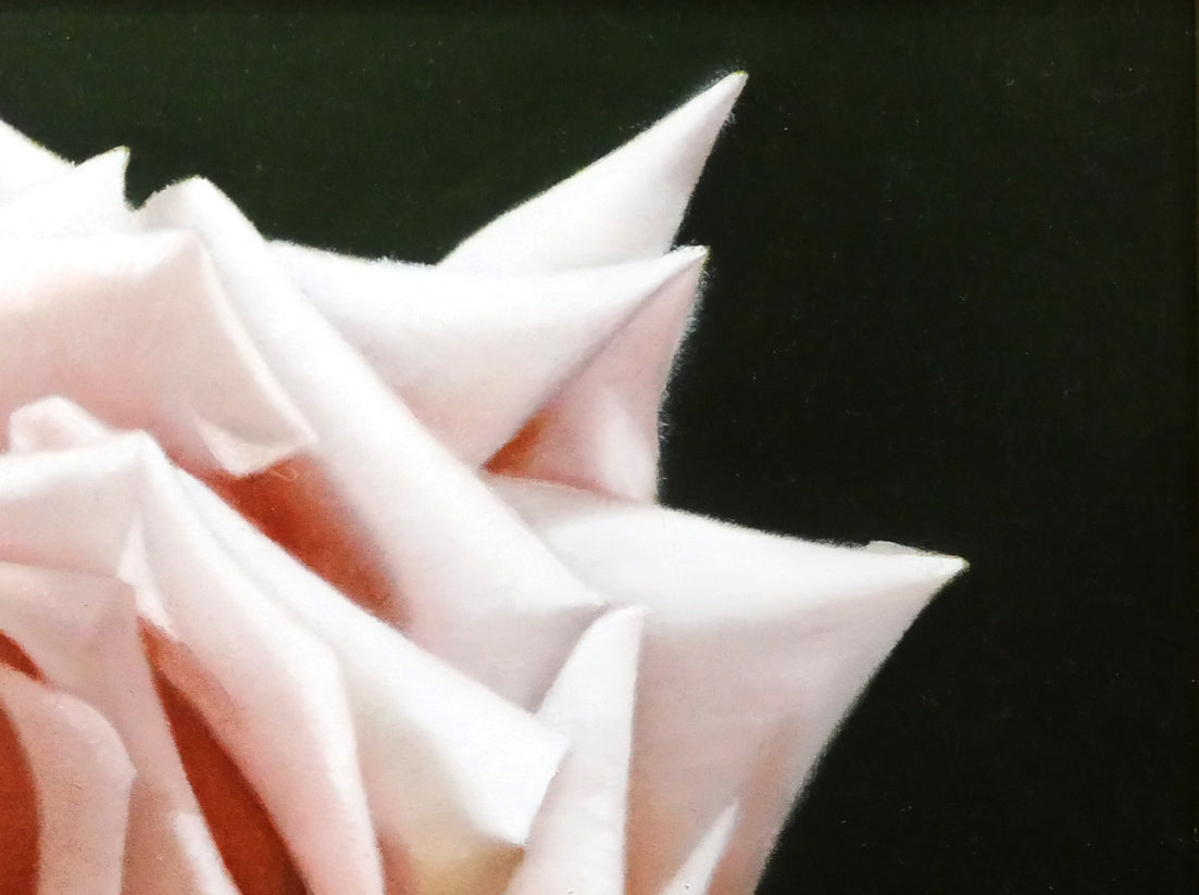 河合びこう（美江）「薔薇（スィートムーン）」油絵・SM　拡大画像2