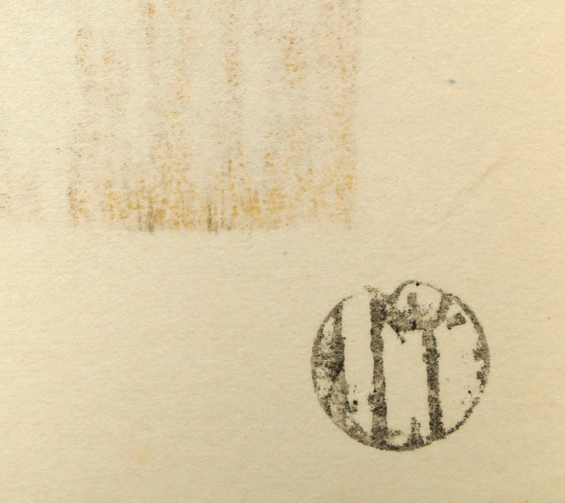 河野薫「椿（C）」木版画　裏側拡大画像