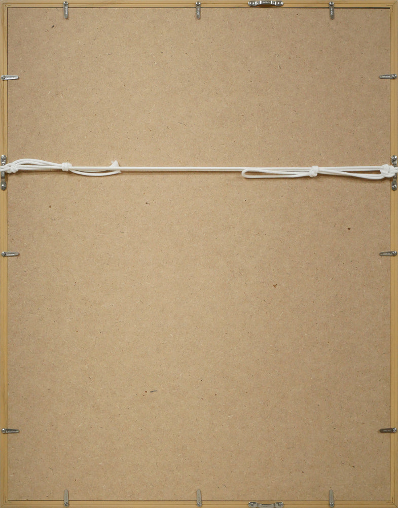 河野薫「椿（C）」木版画　額縁裏側画像