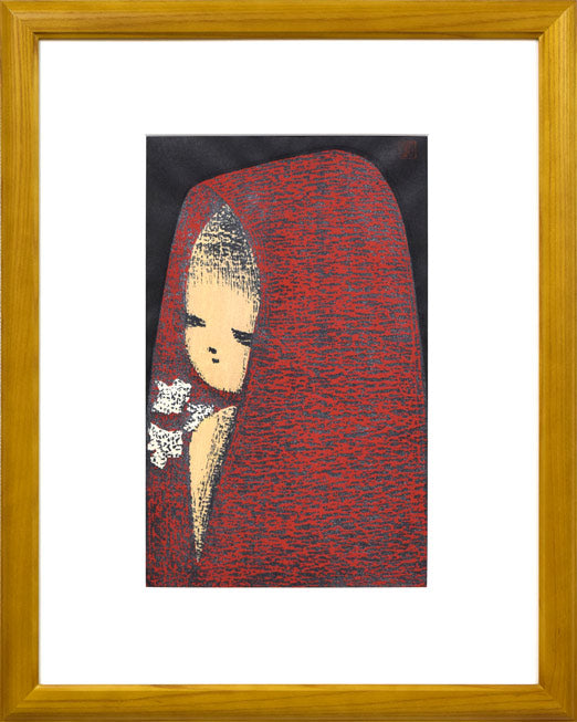 河野薫「夢（代表作品）」木版画
