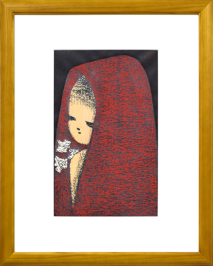 河野薫「夢（代表作品）」木版画