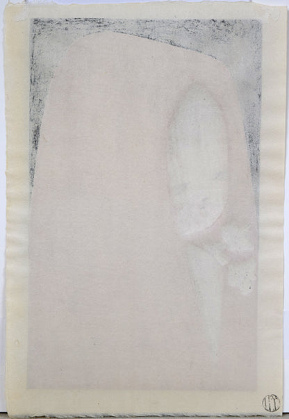 河野薫「夢（代表作品）」木版画　作品裏側画像
