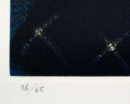 風間完「絣の女」銅版画　限定番号（ed,36/65）