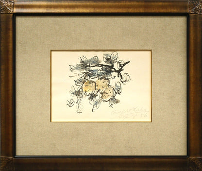 木田金次郎「静物（果物）」水彩画