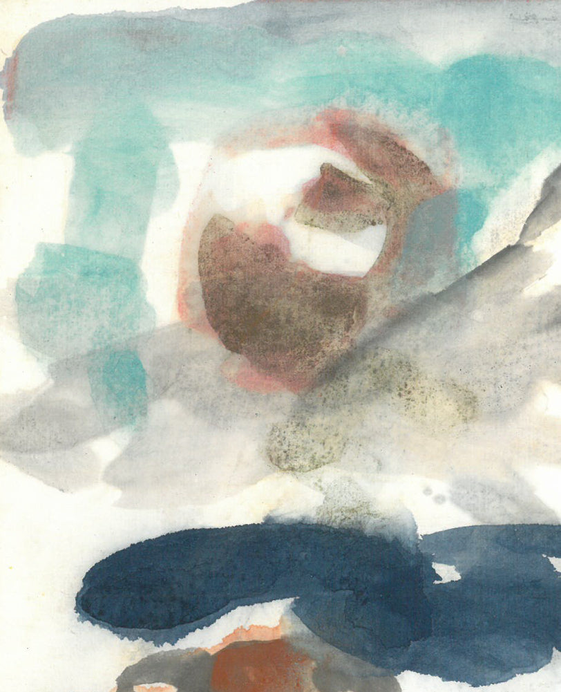 木田金次郎「羊蹄山」水彩画・色紙　拡大画像1