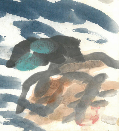 木田金次郎「羊蹄山」水彩画・色紙　拡大画像4