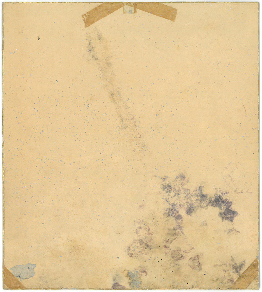 木田金次郎「羊蹄山」水彩画・色紙　作品裏側画像